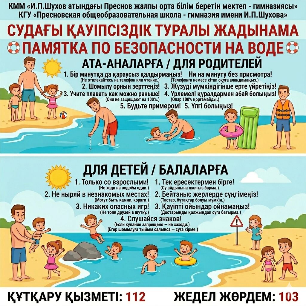 Памятка по безопасности на воде